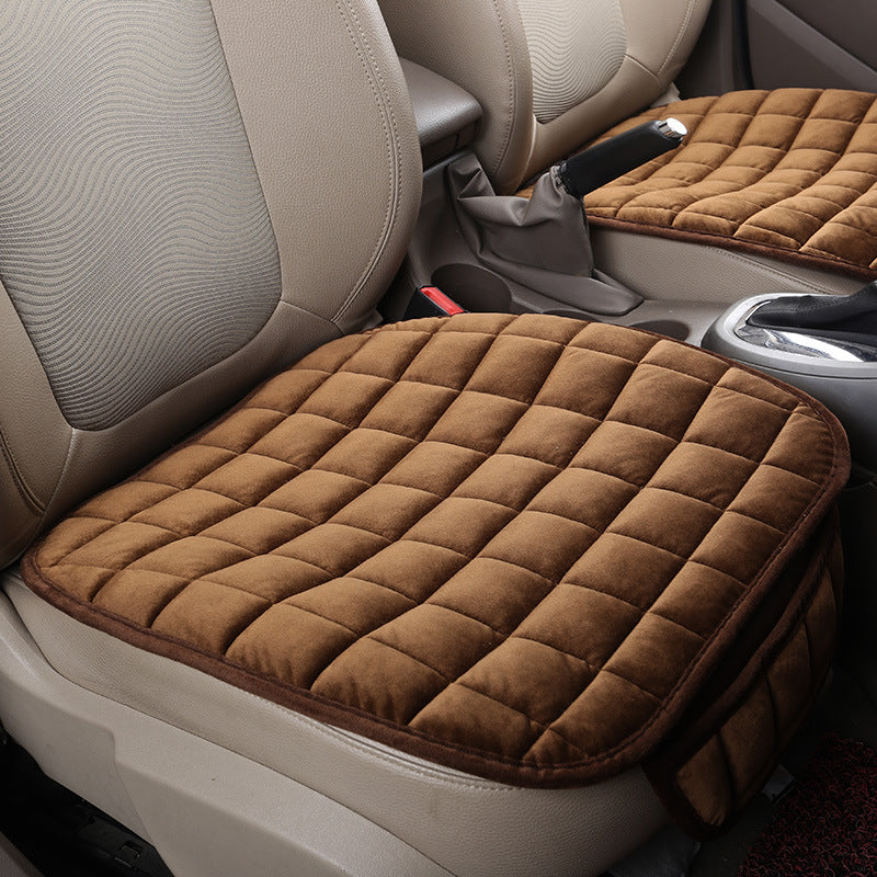 Winter car without backrest plush cushion
