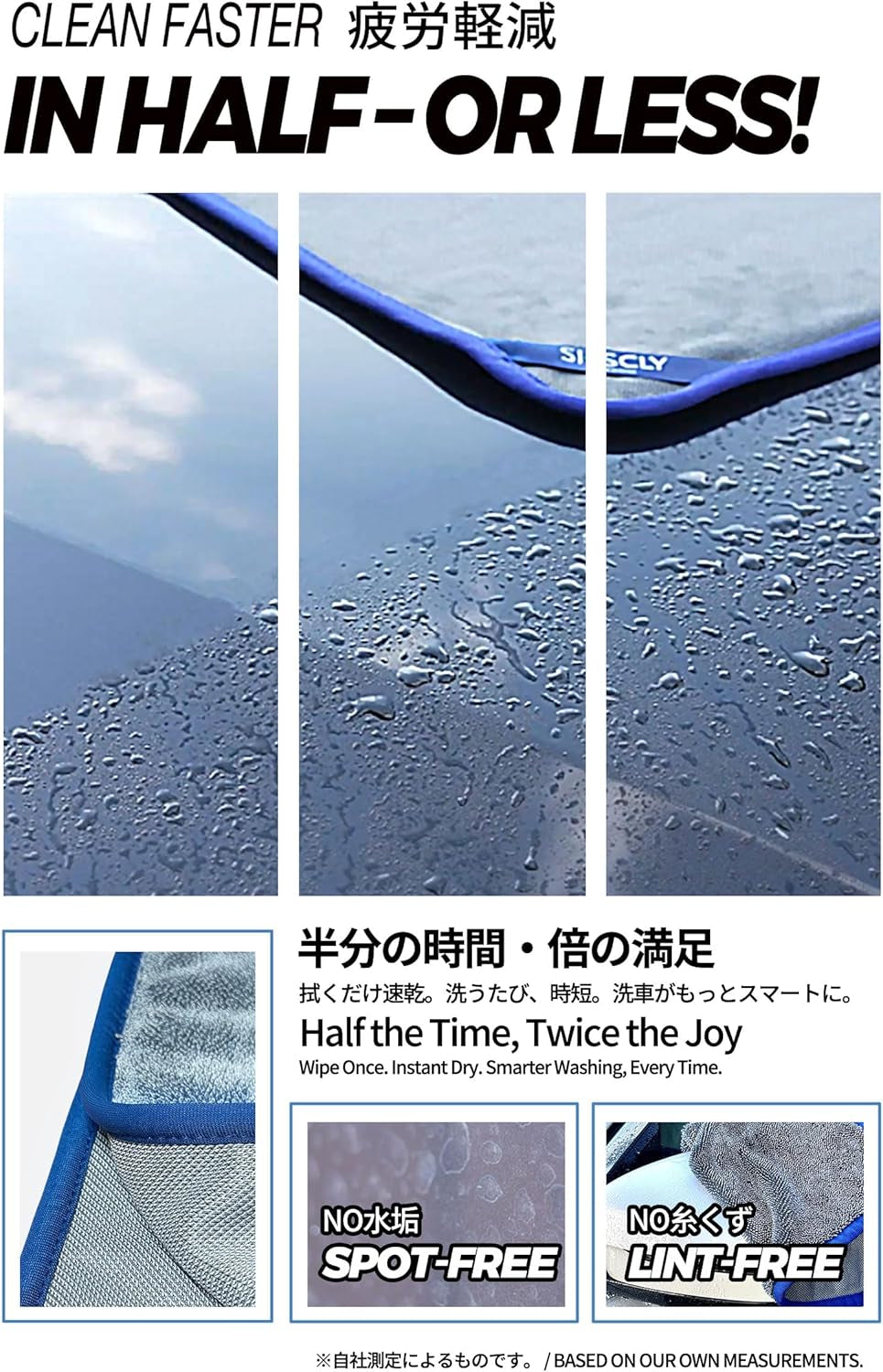 Microfiber Car Drying Towel Super Absorbent Twist Pile Car Towels Rapid Drying Large Cleaning Lint-Free Detailing Cloth Gray 24 X 20 Inches Pack of 2