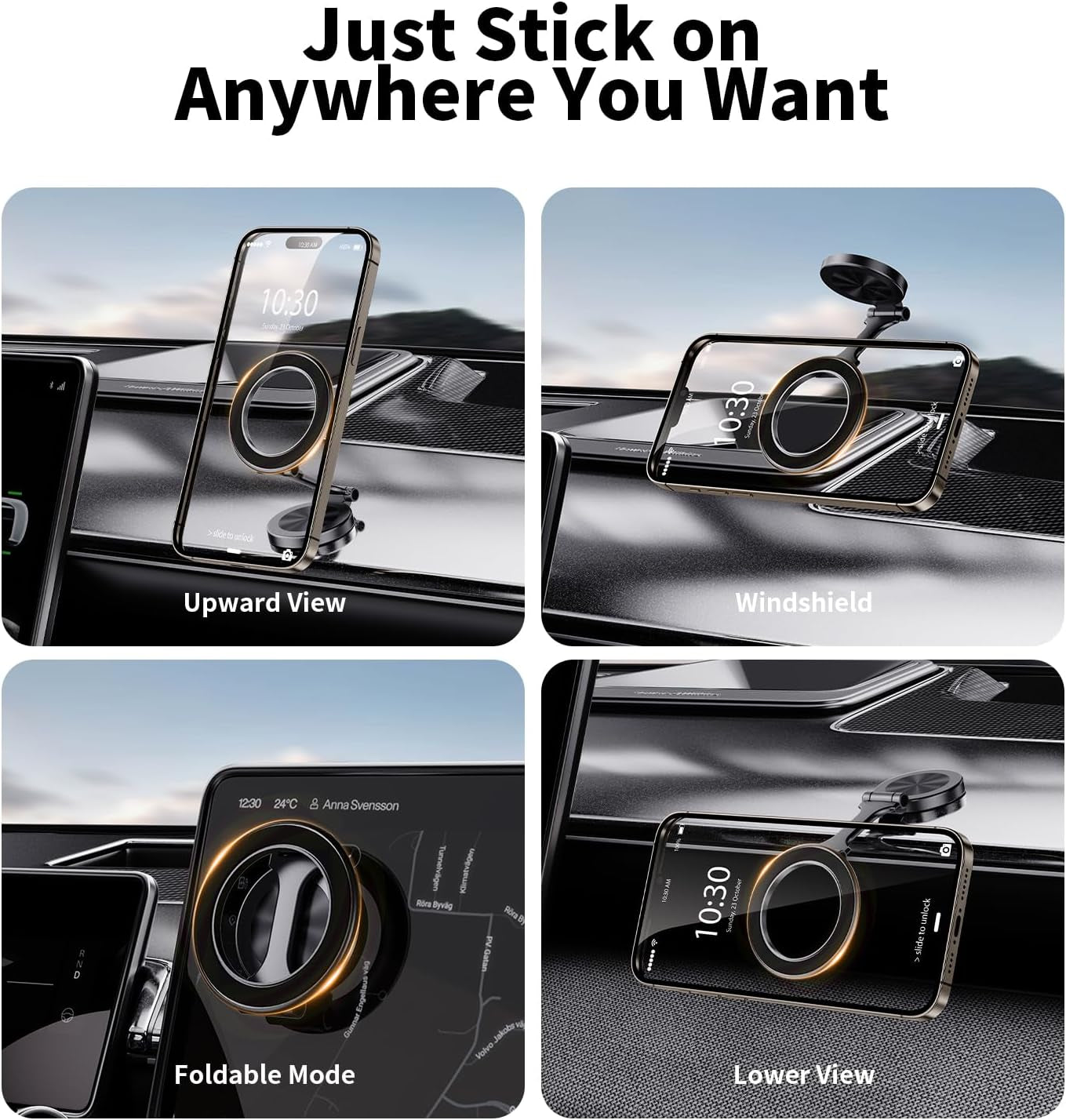 Magnetic Phone Holder for Car, Magnetic Car Phone Mount for Magsafe Car Mount Ultra Magnetic Car Phone Holder for All Cell Phones, Car Mount for Iphone Magnetic 16 15 14 13 Pro Max
