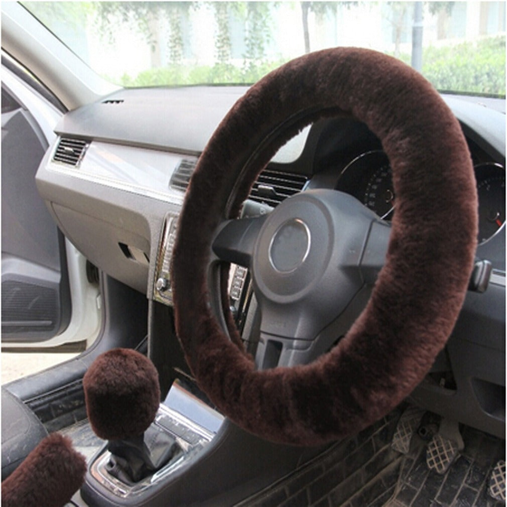 Winter Plush Car Steering Wheel Cover